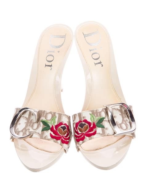 dior floral emboidered sandals|dior summer sandals.